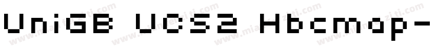 UniGB UCS2 Hbcmap字体转换